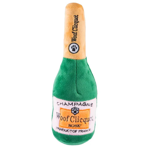 Champagne Bottle Squeaker Dog Toy