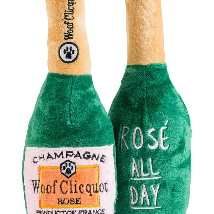 Champagne Bottle Squeaker Dog Toy